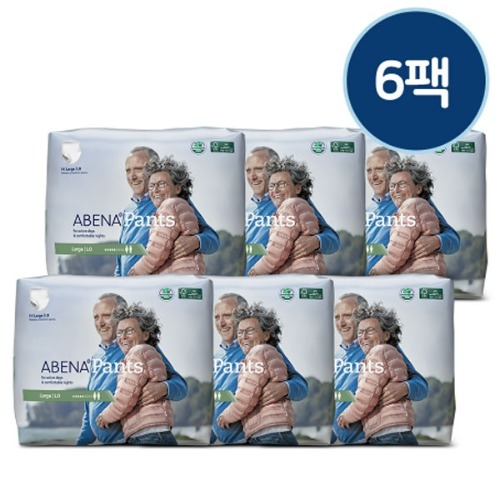 M 아베나 라이트 팬티 남녀공용 대형 14매 x 6팩 - 성인용기저귀