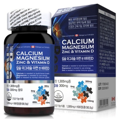 M 더 리얼 칼슘 마그네슘 아연 비타민D 1305mg x 100정 - 영양제
